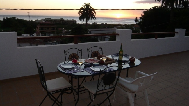 Genießen Sie auf unserer Terrasse die traumhaften Sonnenuntergänge - Spanien - 