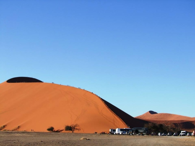 Dune 45 - die beste Wüste zum Erklimmen auf dem Weg nach Sossusvlei - Namibia - 