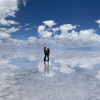 Spiegelungen auf dem Salzsee von Uyuni 
