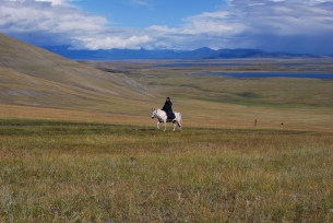 Pferde-Trekking mit Zelten im Norden der Mongolei
