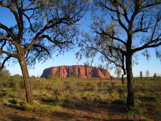 Uluru (Ayers Rock) ist der heilige Berg der Aborigines - Australien - 