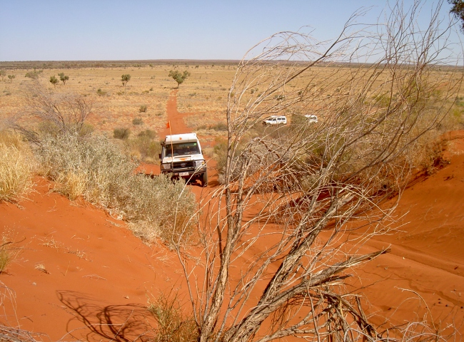 Fahrspaß über eine rote Sanddüne  - Australien - 