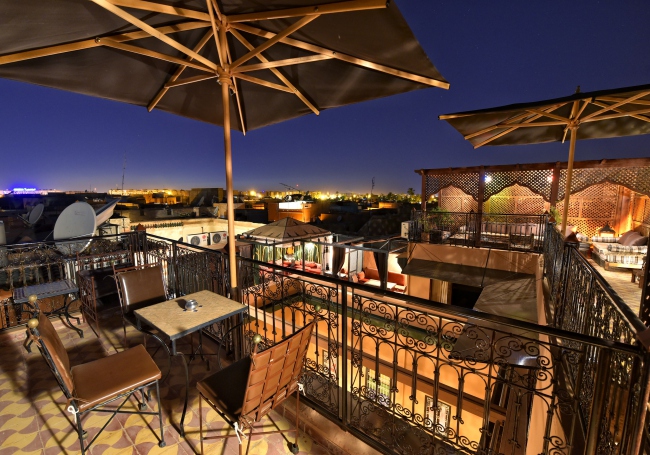 Unsere Terrasse über den Dächern von Marrakesch - Marokko - 