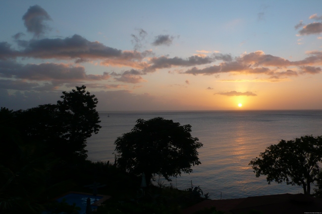 Sonnenuntergang vor dem Hotel - Dominica - 