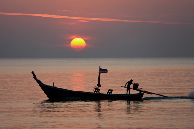 Sonnenuntergang am Naithon Beach - Thailand - 