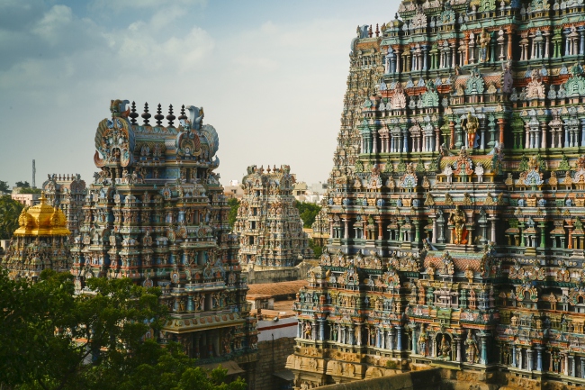 Der Sri Meenakshi Tempel in Madurai, Tamil Nadu - Indien - 