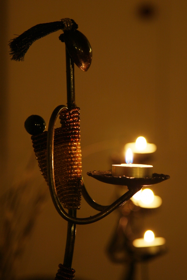 Kerzenhalter beim 3-Gänge-Abendessen - Namibia - 
