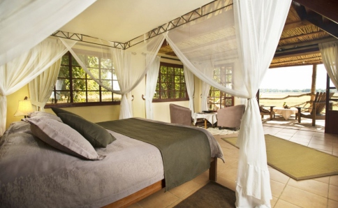 Safari-Lodge im südlichen Luangwa-Tal