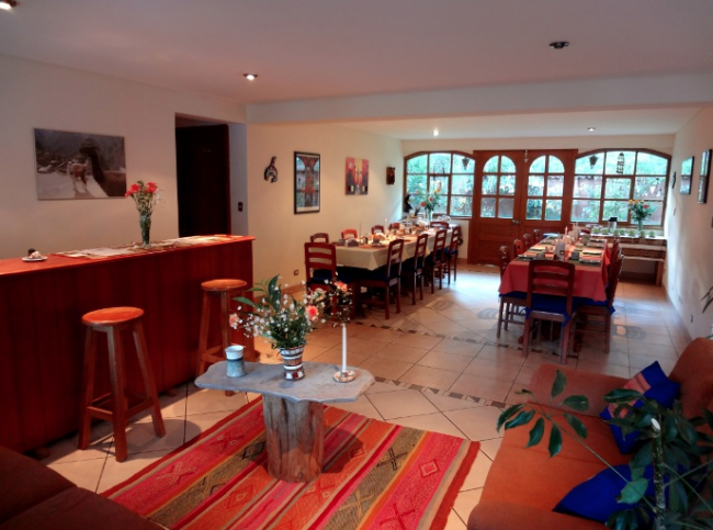 unser Restaurant/Frühstücksraum mit Bar - Peru - 