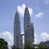 Die weltberühmten Twin-Towers in Kuala Lumpur, Malaysia