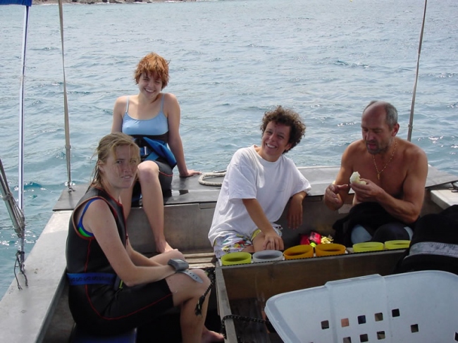 Entspannte Stimmung auf dem Boot - Dominica - 